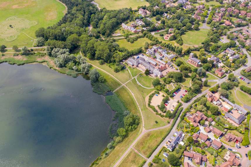 Aerial photo of Milton Keynes