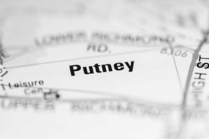 Putney on UK map