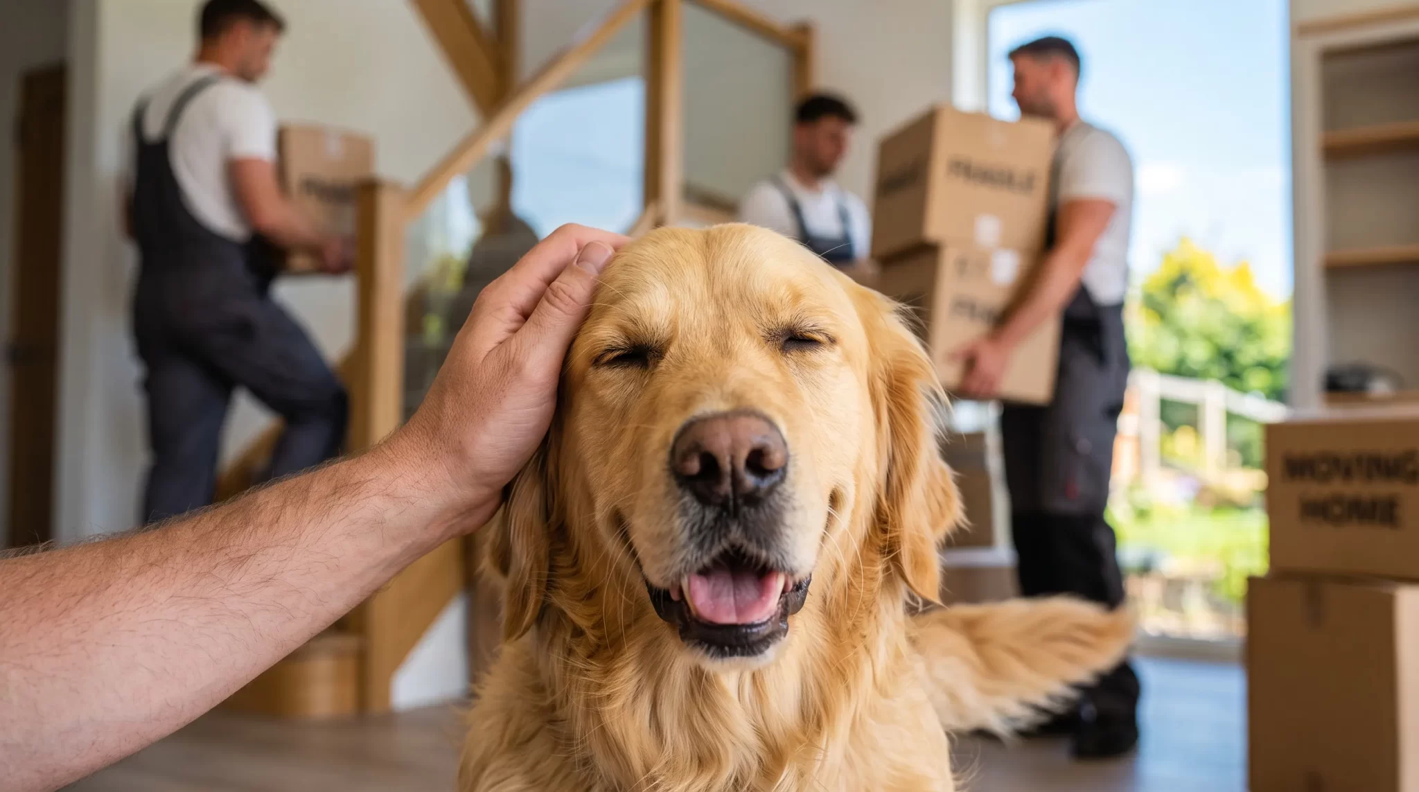 Keeping Pets Calm and Safe on Moving Day Itself